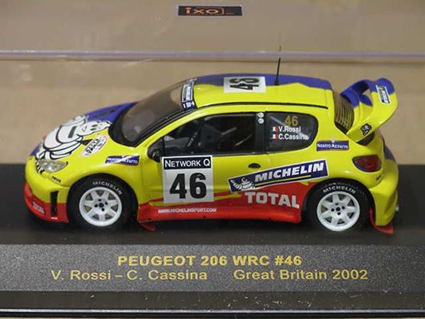 Peugeot 206 WRC – Rallye Grande-Bretagne 2002 – Valentino Rossi – IXO 1/43 RAM093