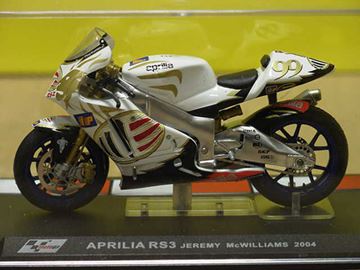 Afbeelding van Jeremy McWilliams Aprilia RS3 2004 1:24