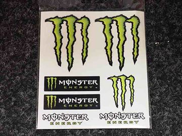 Afbeelding van Sticker vel Monster energy 7 delig