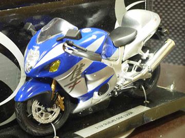 Afbeelding van Suzuki GSX-R1300 Hayabusa grey/blue 1:12 600201