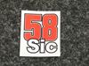Picture of Marco Simoncelli sticker SIC 58