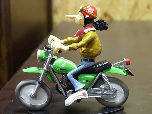 Figurine Joe Bar Team Chris Cramler – Moto Honda 125 SL – 1/18 Résine, VENTS D'OUEST