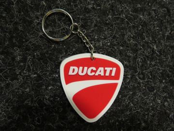 Afbeelding van Keyring sleutelhanger Ducati red / white