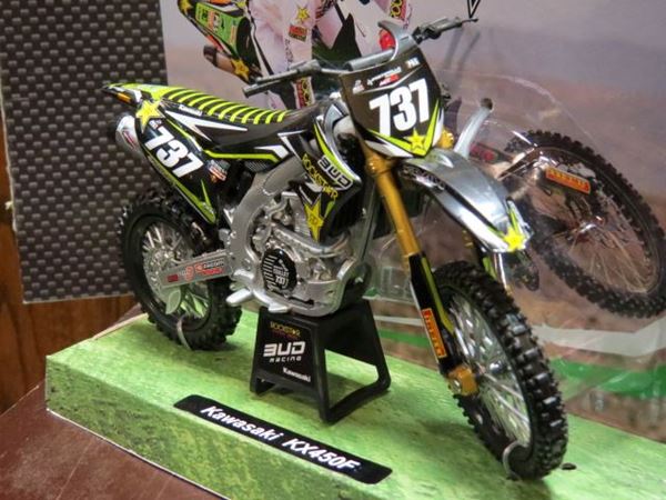 New Ray 1:12 Maxime Desprey Bud Kawasaki KXF 450 Die Cast Toy Model Motocross 
