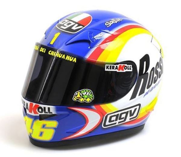 Casco AGV V.Rossi Winter Testing 2007 Scala 1:8 Minichamps (modellismo)