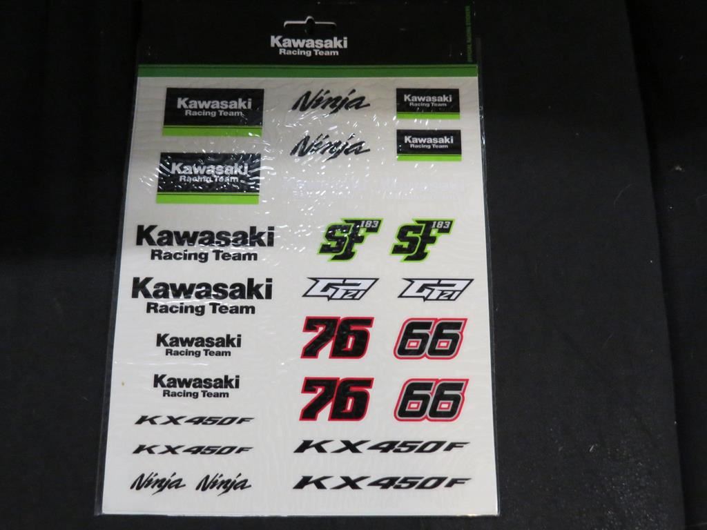 kawasaki racing big stickers