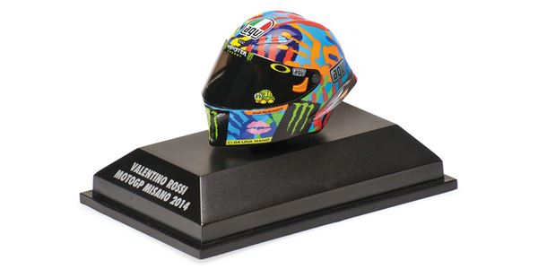 Valentino Rossi AGV helm 2014 Misano 1:8
