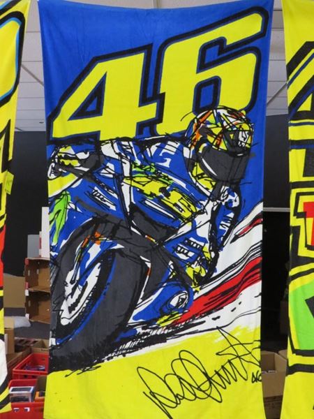 Picture of Valentino Rossi banking Vale beach towel strandlaken VRUBT265503