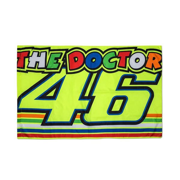 Picture of Valentino Rossi the doctor fluor stripes vlag flag VRUFG310703 ,140 x 90 cm.