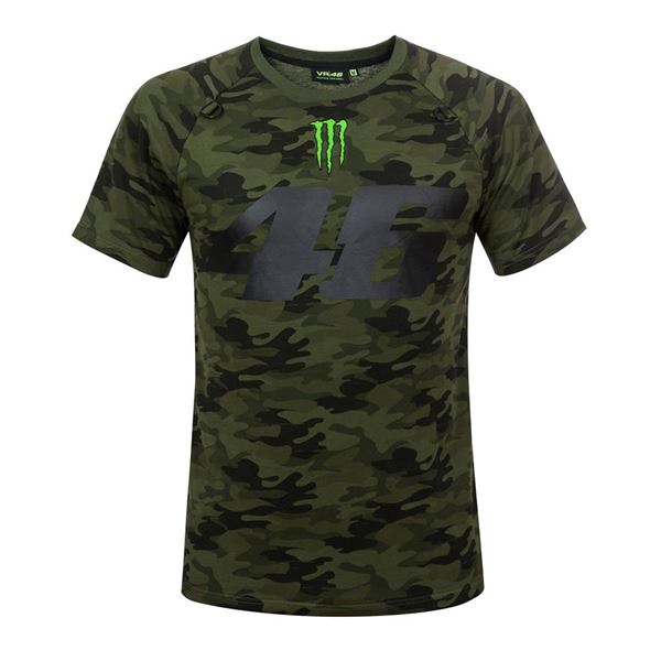 Picture of Valentino Rossi 46 monster Camp camouflage t-shirt MOMTS317408