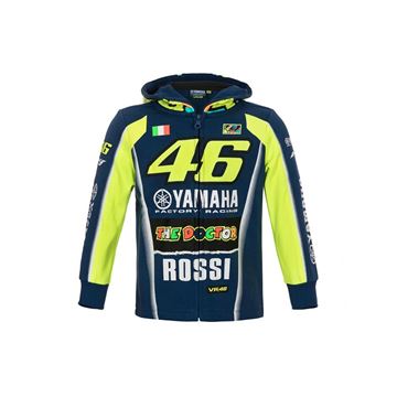 Afbeelding van Valentino Rossi kid  hoodie vest dual Yamaha YDKFL314909