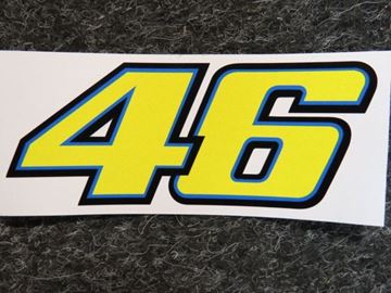 Afbeelding van Valentino Rossi Sticker 46 yellow 13 cm