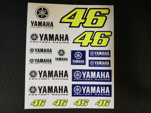 New Official VR46 Yamaha Large Sticker Set YDUST 273503 