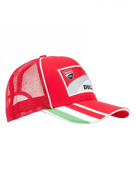 Picture of Ducati Corse cap pet trucker tricolore 1846009