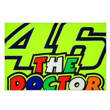 Afbeelding van Valentino Rossi the doctor fluor vlag flag VRUFG355303 ,140 x 90 cm.