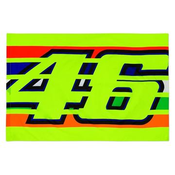 Afbeelding van Valentino Rossi fluor stripes vlag Italian flag VRUFG355403 140 x 90 cm.