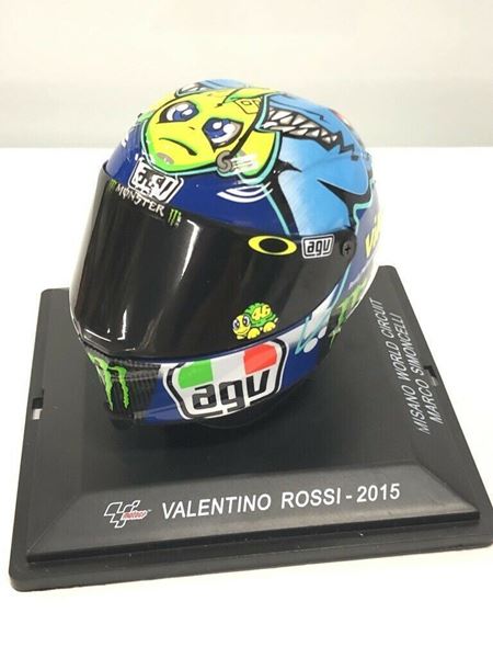 Picture of Valentino Rossi AGV helmet 2015 Misano 1:5