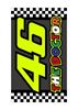 Picture of Valentino Rossi the doctor 46 race beach towel strandlaken VRUBT400503