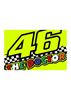 Picture of Valentino Rossi 46 the doctor fluor vlag flag VRUFG400203 140 x 90 cm.