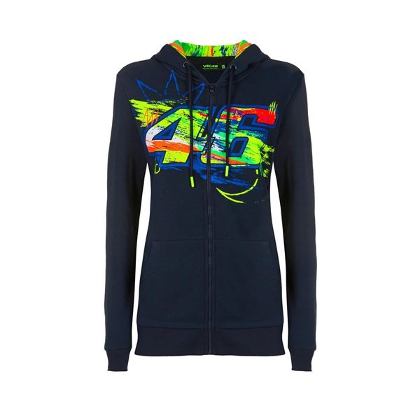 Picture of Valentino Rossi woman winter test hoodie fleece vest VRWFL392602