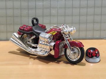 Afbeelding van Future bike red 1:18 with helmet