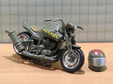 Afbeelding van Future bike green 1:18 with helmet