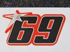 Picture of Nicky Hayden #69 sticker zwart