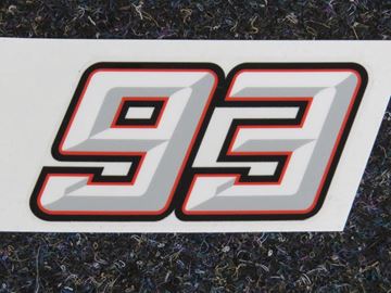 Afbeelding van Marc Marquez #93 sticker 3D white