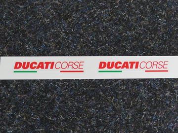 Afbeelding van Ducati corse text tricolore sticker set