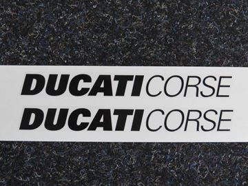 Afbeelding van Ducati corse text sticker set blk