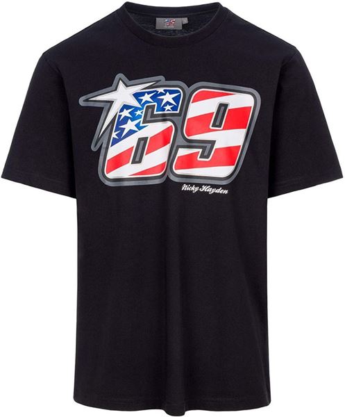 Picture of Nicky Hayden black #69 T-shirt 2034001