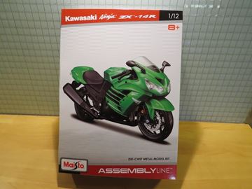 Afbeelding van Kawasaki ZZR1400 green ZX14 ZX-14 1:12 easy kit