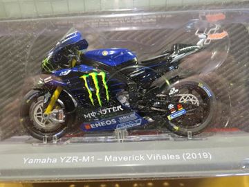 Afbeelding van Maverick Vinales Yamaha YZR-M1 2019 1:18 diecast