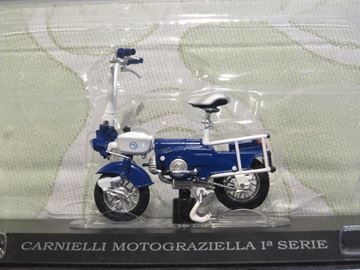 Afbeelding van Carnielli Motograziella brommer 1:18 blue (M052)