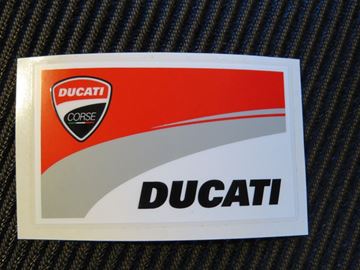 Afbeelding van Ducati corse new vlag sticker