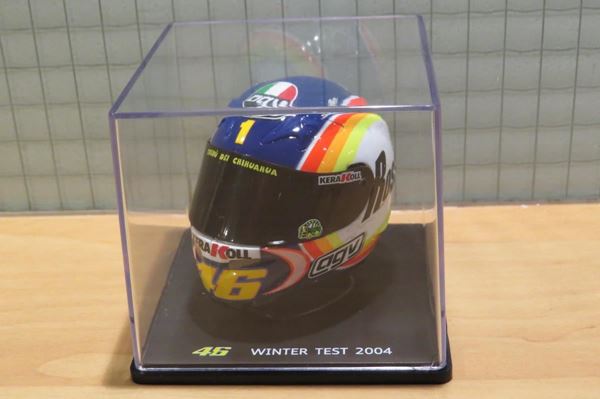 Picture of Valentino Rossi  AGV helmet 2004 winter test 1:5