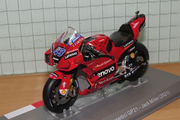 Picture of Jack Miller Ducati Desmosedici 2021 1:18 diecast