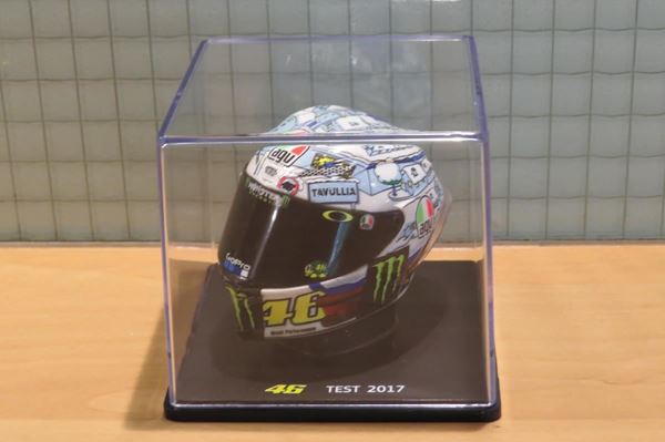 Picture of Valentino Rossi  AGV helmet MotoGP 2017 Sepang test helmet 1:5