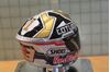 Picture of Marc Marquez gold Shoei helmet 2012 1:5