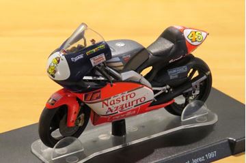 Afbeelding van Valentino Rossi Aprilia RSW250 1997 test Jerez 1:18