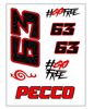 Picture of Francesco Pecco Bagnaia small sticker set PBUST454203