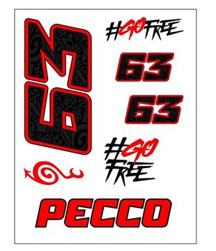 Afbeelding van Francesco Pecco Bagnaia small sticker set PBUST454203