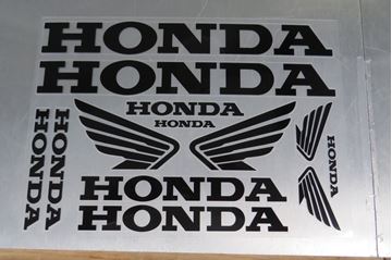 Afbeelding van Sticker set Honda black