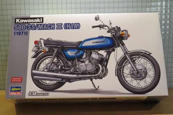 Picture of Bouwdoos Kawasaki 500 mach III 1:12 Hasegawa