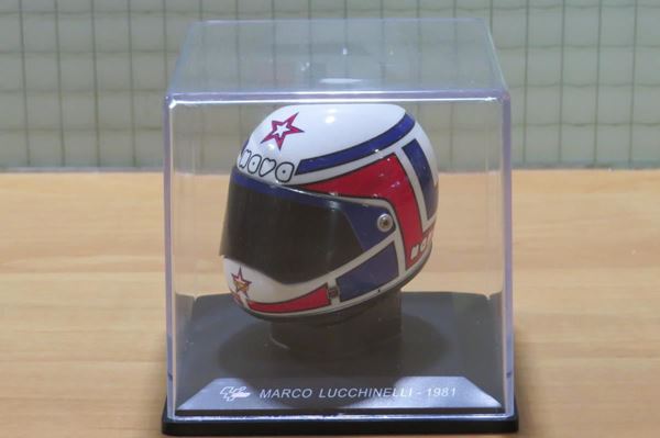 Picture of Marco Lucchinelli Nava helmet 1981 1:5