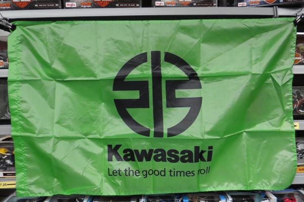 Picture of Kawasaki vlag flag 97 x 59 cm.