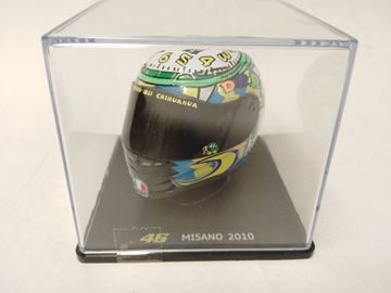 Afbeelding van Valentino Rossi AGV helm 2010 Misano 1:5