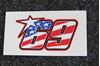 Picture of Nicky Hayden #69 sticker usa 7 x 4 cm.