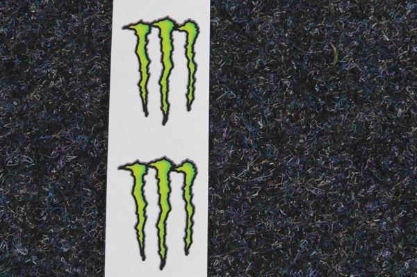 Picture of foil sticker set vizier Monster Energy 4 x 2,8 cm