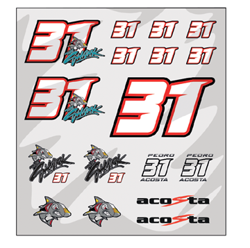 Afbeelding van Pedro Acosta big stickers set the shark 2453203